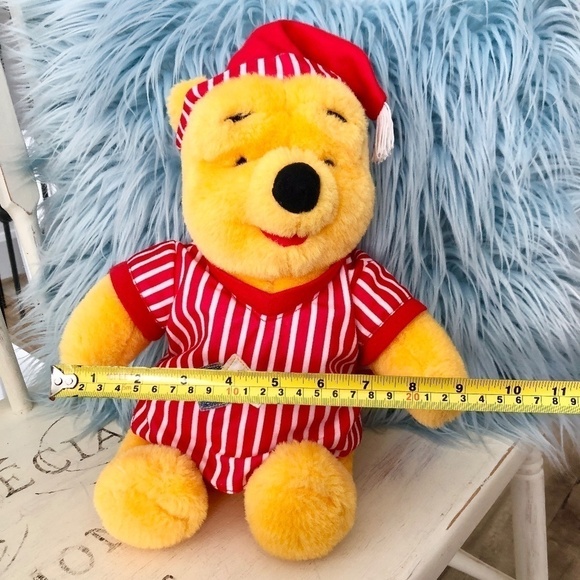 Disney, Winnie the Pooh, Vintage 1998, Stuffed Pooh Bear Wearing Pyjamas, Plush - Picture 14 of 14